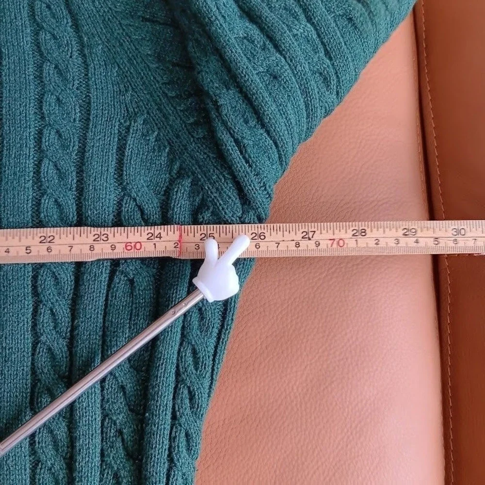 IZOD Men's Green Cable Knit Quarter Zip Sweater Size 2XL Preppy, Business Casual - Picture 7 of 10